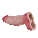 7.09in Vibrating Realistic Remote Silicone Hollow Dildo Sleeve Extender