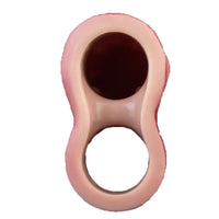 7.09in Vibrating Realistic Remote Silicone Hollow Dildo Sleeve Extender