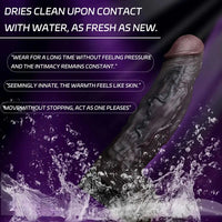 7.09in Vibrating Realistic Texture Stem Pulse Detail Couples Sex Dildo Sleeve