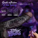 7.09in Vibrating Realistic Texture Stem Pulse Detail Couples Sex Dildo Sleeve