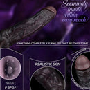 7.09in Vibrating Realistic Texture Stem Pulse Detail Couples Sex Dildo Sleeve