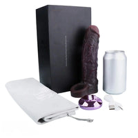 7.09in Vibrating Realistic Texture Stem Pulse Detail Couples Sex Dildo Sleeve