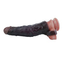 7.09in Vibrating Realistic Texture Stem Pulse Detail Couples Sex Dildo Sleeve