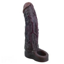 7.09in Vibrating Realistic Texture Stem Pulse Detail Couples Sex Dildo Sleeve