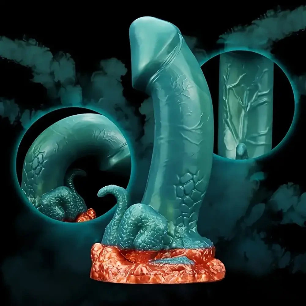 7.13in Dinosaur Monster Silicone Soft Dildo For Prostate Vaginal Massage