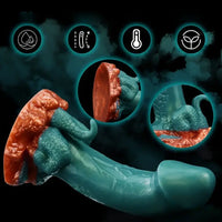 7.13in Dinosaur Monster Silicone Soft Dildo For Prostate Vaginal Massage