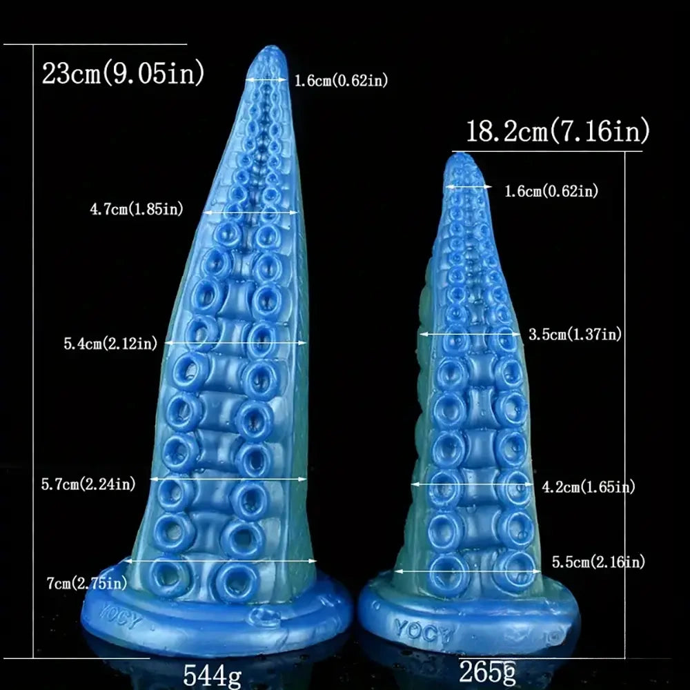7.16in 9.05in Fantasy Monster Octopus Tentacle Silicone Soft Dildo