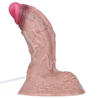 7.16in Double Density Silicone Soft Ejaculating Dildo For Suction Cup Dick