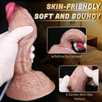 7.16in Double Density Silicone Soft Ejaculating Dildo For Suction Cup Dick