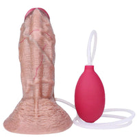 7.16in Double Density Silicone Soft Ejaculating Dildo For Suction Cup Dick