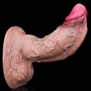 7.16in Double Density Silicone Soft Ejaculating Dildo For Suction Cup Dick