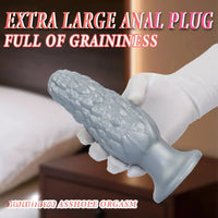7.16in Graininess Raised Particles Reminiscent Corn Silicone Butt Plug Dildo