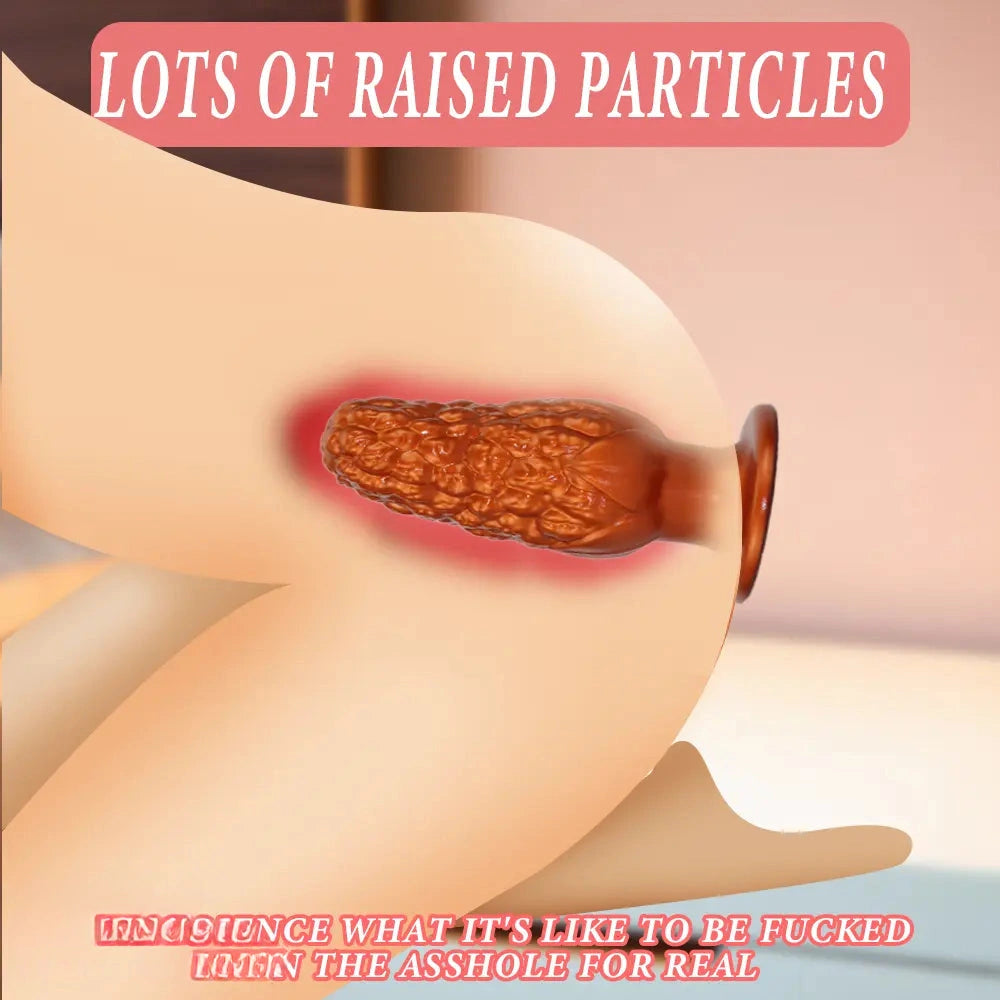 7.16in Graininess Raised Particles Reminiscent Corn Silicone Butt Plug Dildo