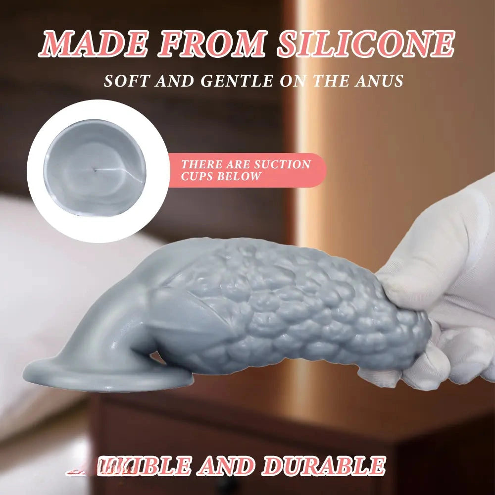7.16in Graininess Raised Particles Reminiscent Corn Silicone Butt Plug Dildo