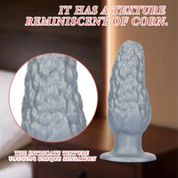 7.16in Graininess Raised Particles Reminiscent Corn Silicone Butt Plug Dildo