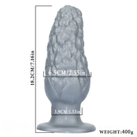 7.16in Graininess Raised Particles Reminiscent Corn Silicone Butt Plug Dildo
