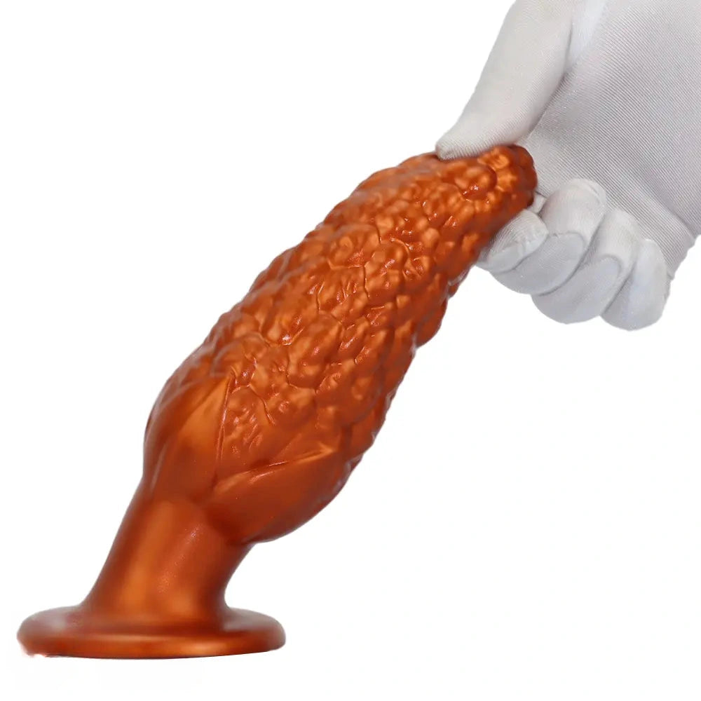 7.16in Graininess Raised Particles Reminiscent Corn Silicone Butt Plug Dildo