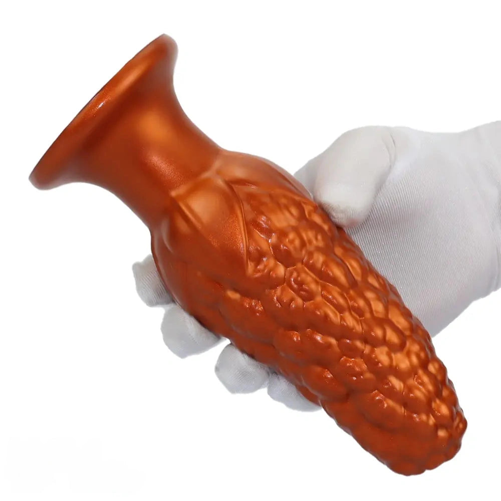 7.16in Graininess Raised Particles Reminiscent Corn Silicone Butt Plug Dildo