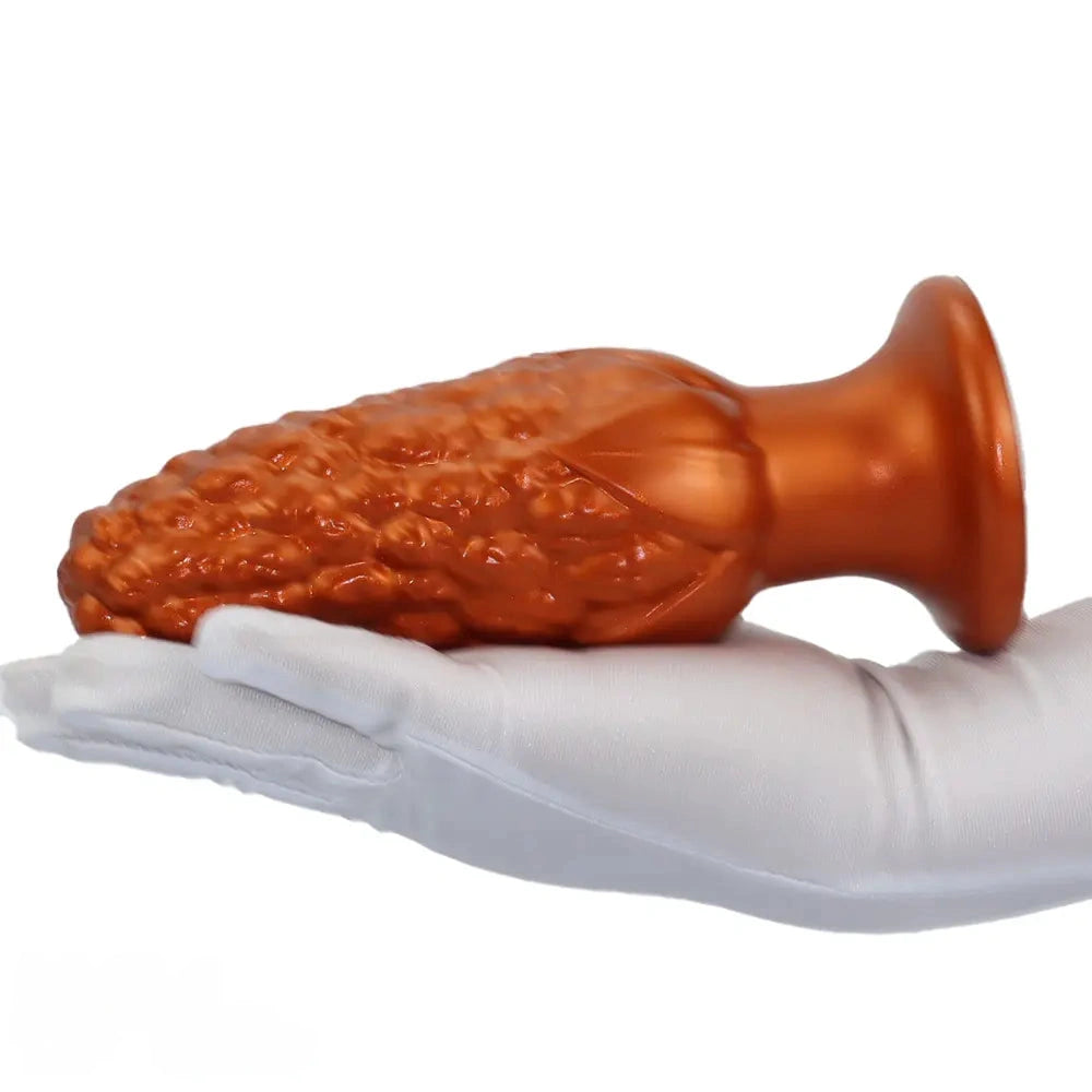 7.16in Graininess Raised Particles Reminiscent Corn Silicone Butt Plug Dildo