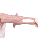 7.16in Strap on Penis Extender Uncut Cock Sleeve Dildo For G-Spot Anal Sex