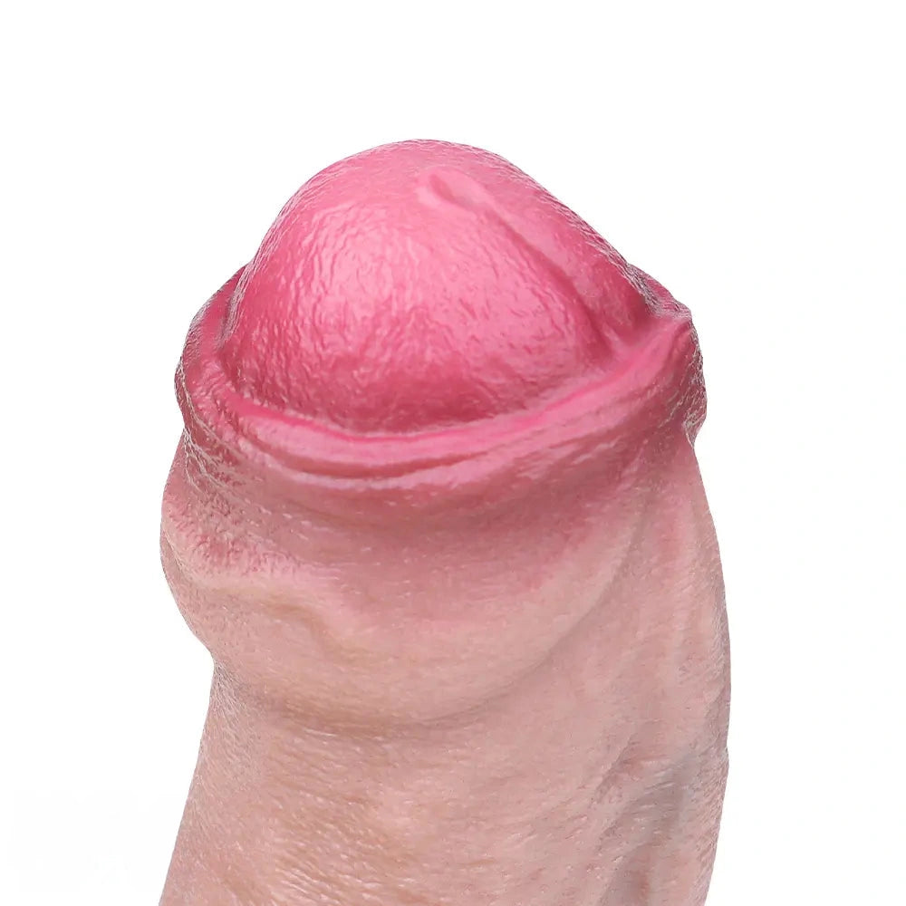 7.16in Strap on Penis Extender Uncut Cock Sleeve Dildo For G-Spot Anal Sex