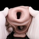 7.16in Strap on Penis Extender Uncut Cock Sleeve Dildo For G-Spot Anal Sex