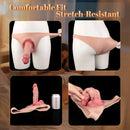 7.17in Hollow Penis Dildo Sleeve Silicone Soft Pants Male Female Masturbator