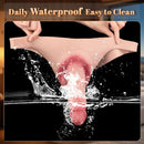 7.17in Hollow Penis Dildo Sleeve Silicone Soft Pants Male Female Masturbator