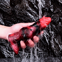 7.17in Silicone Animal Cock Sleeve Knot Vibrating Hollow Dildo With Cock Ring