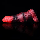 7.17in Silicone Animal Cock Sleeve Knot Vibrating Hollow Dildo With Cock Ring