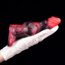 7.17in Silicone Animal Cock Sleeve Knot Vibrating Hollow Dildo With Cock Ring