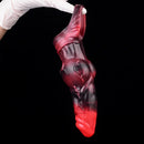 7.17in Silicone Animal Cock Sleeve Knot Vibrating Hollow Dildo With Cock Ring