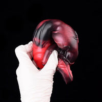 7.17in Silicone Animal Cock Sleeve Knot Vibrating Hollow Dildo With Cock Ring