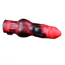 7.17in Silicone Animal Cock Sleeve Knot Vibrating Hollow Dildo With Cock Ring
