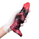7.17in Silicone Animal Cock Sleeve Knot Vibrating Hollow Dildo With Cock Ring