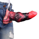 7.17in Silicone Animal Cock Sleeve Knot Vibrating Hollow Dildo With Cock Ring