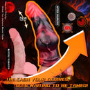 7.17in Silicone Animal Cock Sleeve Knot Vibrating Hollow Dildo With Cock Ring