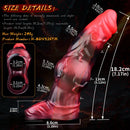 7.17in Silicone Animal Cock Sleeve Knot Vibrating Hollow Dildo With Cock Ring