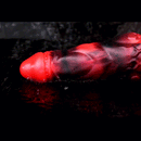 7.17in Silicone Dog Cock Sleeve Knot Vibrating Automatic Hollow Female Dildo