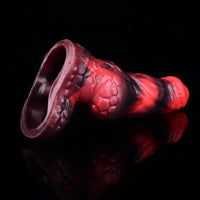 7.17in Silicone Dog Cock Sleeve Knot Vibrating Automatic Hollow Female Dildo