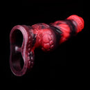 7.17in Silicone Dog Cock Sleeve Knot Vibrating Automatic Hollow Female Dildo