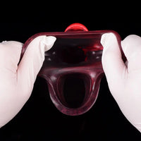 7.17in Silicone Dog Cock Sleeve Knot Vibrating Automatic Hollow Female Dildo