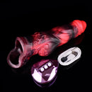 7.17in Silicone Dog Cock Sleeve Knot Vibrating Automatic Hollow Female Dildo