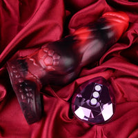 7.17in Silicone Dog Cock Sleeve Knot Vibrating Automatic Hollow Female Dildo