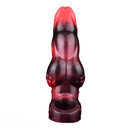 7.17in Silicone Dog Cock Sleeve Knot Vibrating Automatic Hollow Female Dildo