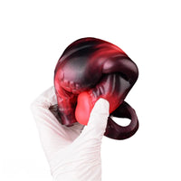 7.17in Silicone Dog Cock Sleeve Knot Vibrating Automatic Hollow Female Dildo