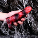 7.17in Silicone Dog Cock Sleeve Knot Vibrating Automatic Hollow Female Dildo