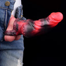 7.17in Silicone Dog Cock Sleeve Knot Vibrating Automatic Hollow Female Dildo
