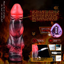7.17in Silicone Dog Cock Sleeve Knot Vibrating Automatic Hollow Female Dildo