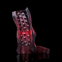 7.17in Silicone Dog Cock Sleeve Knot Vibrating Automatic Hollow Female Dildo
